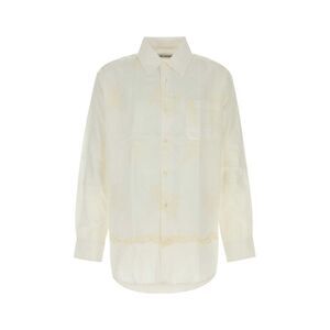 Our Legacy Men White Cotton Oversize Shirt